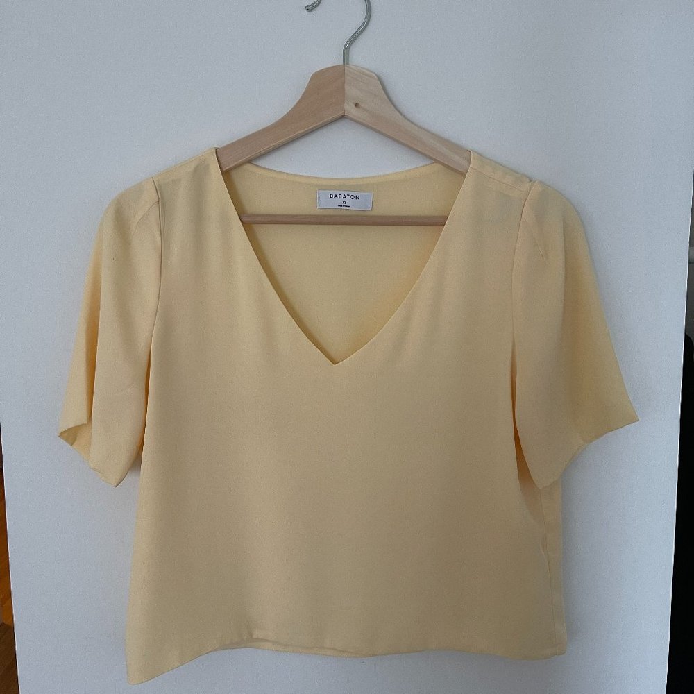 Aritzia (Babaton) Randy Blouse Yellow (Size XS)